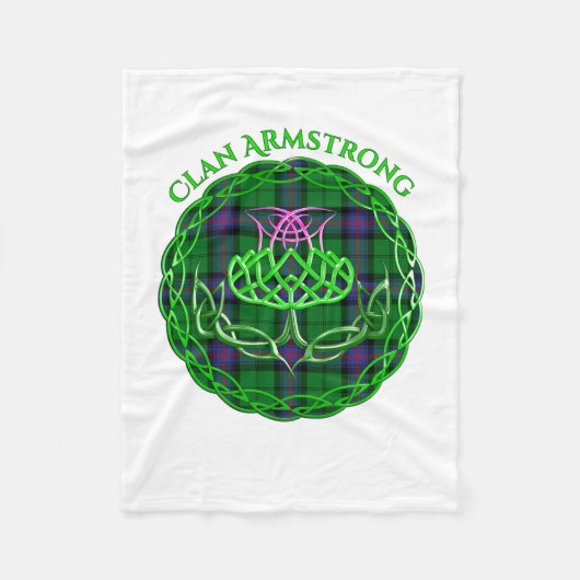 Armstrong Scottish Tartan Celtic Thistle Fleecedecke (Vorderseite)