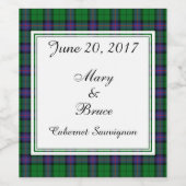 Armstrong Scottish Wedding Wine Label Weinetikett (Einzelnes Label)