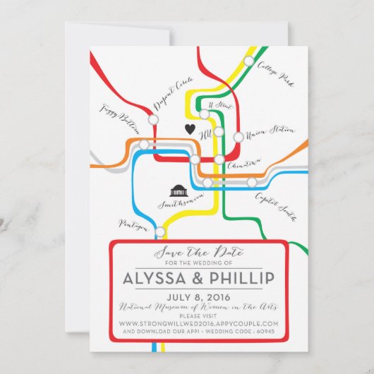 Armstrong speichert die Daten Save The Date (Vorderseite)