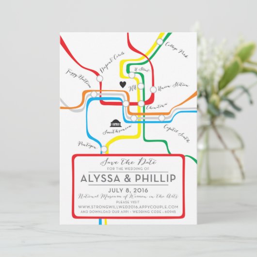 Armstrong speichert die Daten Save The Date (Stehend Vorderseite)