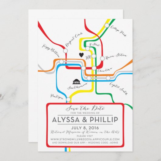 Armstrong speichert die Daten Save The Date (Vorne/Hinten)