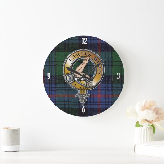 Armstrong Tartan & Abzeichen Große Wanduhr (Zuhause)