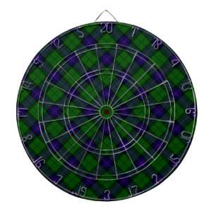 Armstrong-Tartan blau-grün kariert Dartscheibe