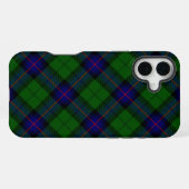 Armstrong-Tartan blau-grün kariert iPhone Hülle (Rückseite (Horizontal))