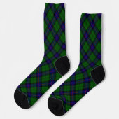 Armstrong-Tartan blau-grün kariert Socken (Linkes Detail)