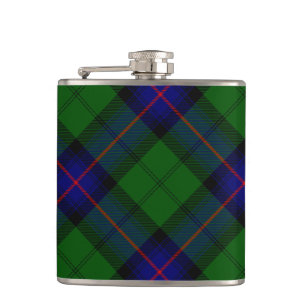 Armstrong Tartan blau und grün kariert Flachmann