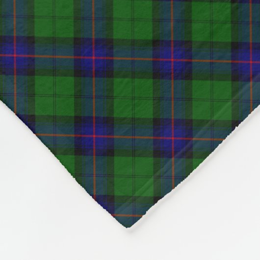 Armstrong Tartan blau und grün kariert Fleecedecke (Ecke)