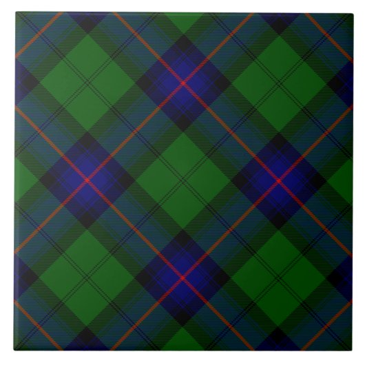 Armstrong Tartan blau und grün kariert Fliese (Vorderseite)