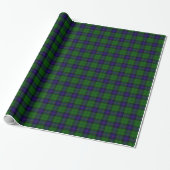 Armstrong Tartan blau und grün kariert Geschenkpapier (Ungerollt)