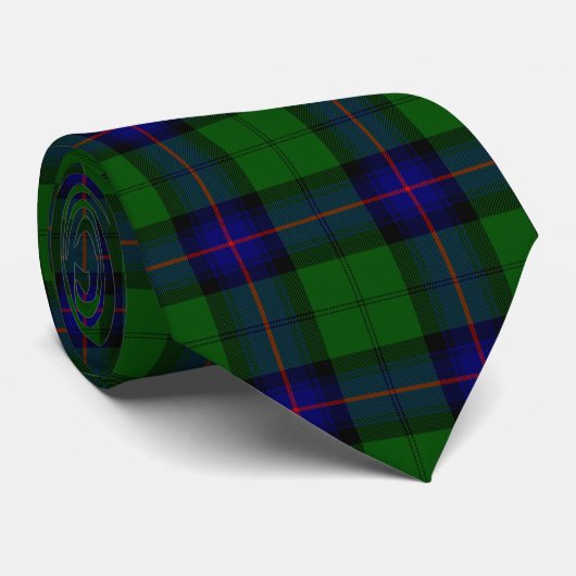 Armstrong Tartan blau und grün kariert Krawatte (Gerollt)
