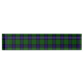 Armstrong Tartan blau und grün kariert Namensplakette (Vorderseite)