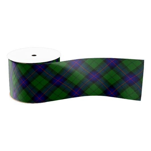 Armstrong Tartan blau und grün kariert Ripsband (Spule)
