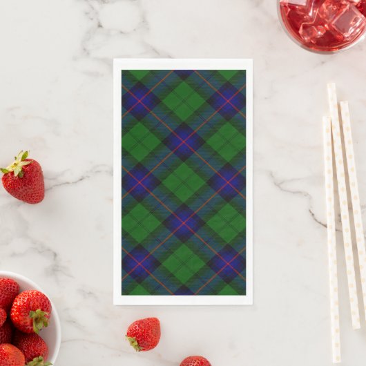 Armstrong Tartan blau und grün kariert Serviette (Beispiel)