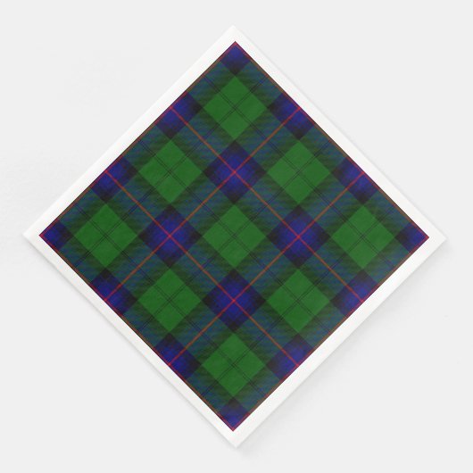 Armstrong Tartan blau und grün kariert Serviette (Ecke)