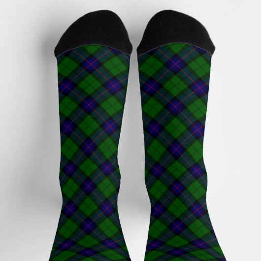 Armstrong Tartan blau und grün kariert Socken (Oben)