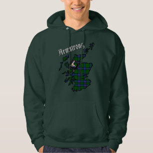 Armstrong Tartan Map & Abzeichen Hoodie