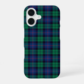 Armstrong-Tartan Royal Blau und Grün Kariert iPhone 16 Hülle