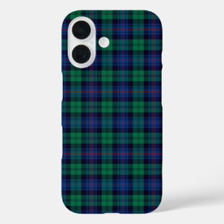 Armstrong Tartan Royal Blue und Green Kariert iPhone 16 Hülle