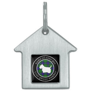 Armstrong Tartan Scottie Dog Personalisiert Tiermarke
