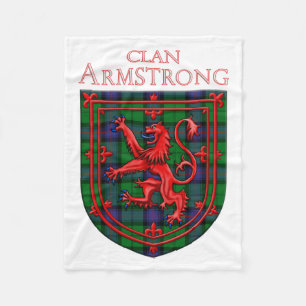 Armstrong Tartan Scottish Kariert Lion Rampant Fleecedecke