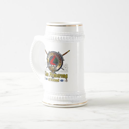 Armstrong Wappen Abzeichen Bierglas (Vorderseite Links)