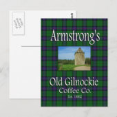 Armstrongs Old Gilnockie Coffee Co. Postkarte (Vorne/Hinten)