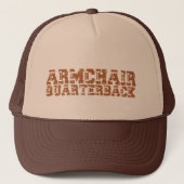 ArmStuhlQuarterback Football Typografie Truckerkappe (Vorderseite)