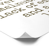 Armut geht nicht nur um Geld - Armutsquote Poster (Ecke)