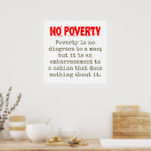 Armut ist für einen Menschen keine Schande - Armut Poster (Küche)