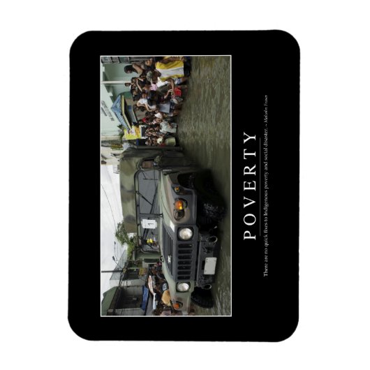 Armut: Zitat 1 Magnet (Vertikal)