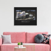 Armut: Zitat 2 Leinwanddruck (Insitu (Wohnzimmer))