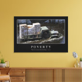 Armut: Zitat 2 Leinwanddruck (Insitu (Wohnzimmer))