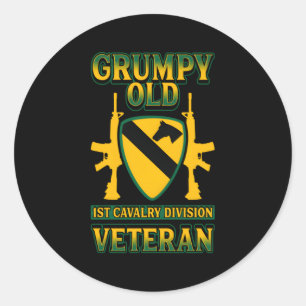 Army1St. Kavallerie Division Amerikas erstes Team Runder Aufkleber