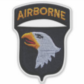 Army 101. ABN DIV Gezauberte Adlerkontur Aufkleber (Vorderseite)