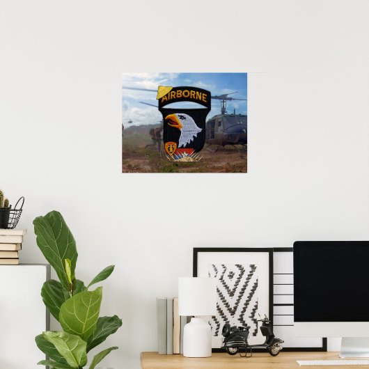 Army 101. ABN Div Screaming Eagles Patch Poster (Heimbüro)