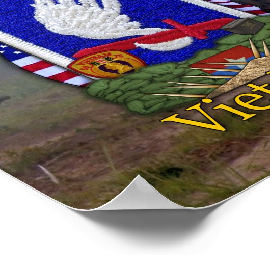 Army 173. ABN BDE Vietnam War Patch Poster (Ecke)