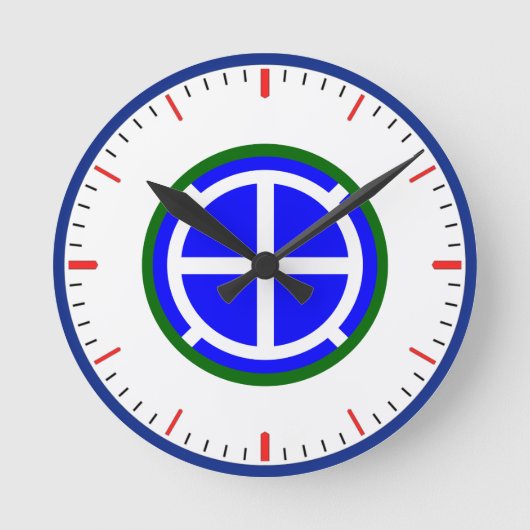 Army 35th Infantry Division Runde Wanduhr (Vorderseite)