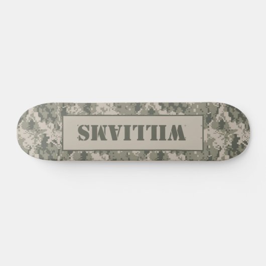 ARMY ACU Camoflauge Digital Old School Skateboard (Horizontal)