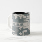 Army ACU Camouflage individuell anpassbar Zweifarbige Tasse (Vorderseite Links)