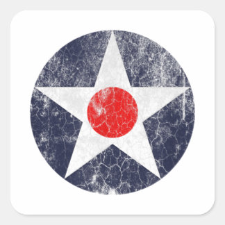 ARMY AIR CORPS ROUNDEL US AIR FORCE INSIGNIA QUADRATISCHER AUFKLEBER