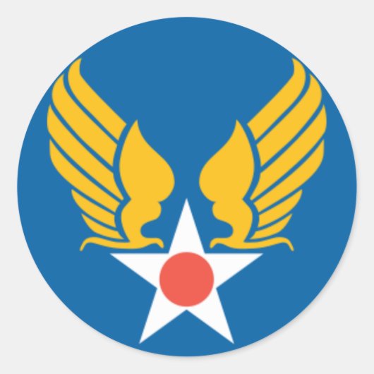 Army Air Corps Shield Runder Aufkleber (Vorderseite)