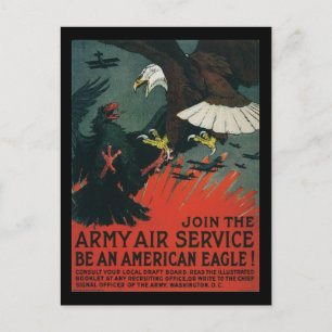 Army Air Service Vintage-WWI-Plakat Postkarte