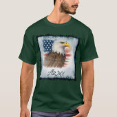 Army American Flag & Eagle T-Shirt (Vorderseite)