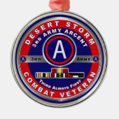 Army ARCENT Desert Storm Veteran Ornament Aus Metall (Vorne)