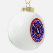 Army ARCENT Weihnachtsschmuck Keramik Kugel-Ornament (Links)