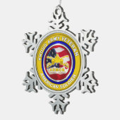 Army Armor Veteran Weihnachten Schneeflocken Zinn-Ornament (Rechts)