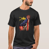 Army Armor Zweigniederlassung Amerikanische Flagge T-Shirt (Vorderseite)