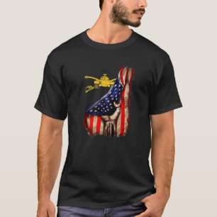 Army Armor Zweigniederlassung Amerikanische Flagge T-Shirt