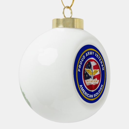 Army Aviation Veteran Weihnachten Keramik Kugel-Ornament (Links)