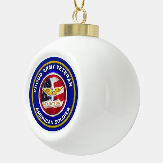 Army Aviation Veteran Weihnachten Keramik Kugel-Ornament (Rechts)